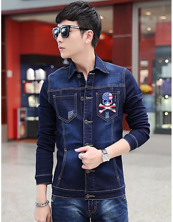 Autumn/man/long/denim/jacket/coat/new/fashionSLS-NZ-JK31821