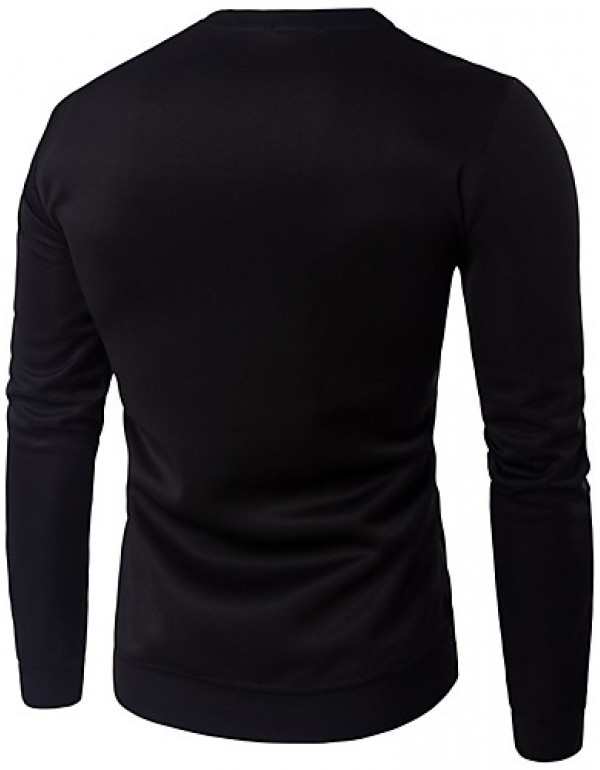 Men's Casual/Daily / Sports Simple / Active Regular Sweatshirt