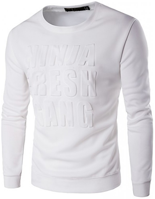 Men's Casual/Daily / Sports Simple / Active Regular Sweatshirt