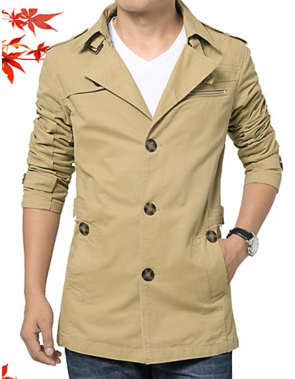 Men's new winter men jackets windbreaker pure color coat blazer HXTX-5793