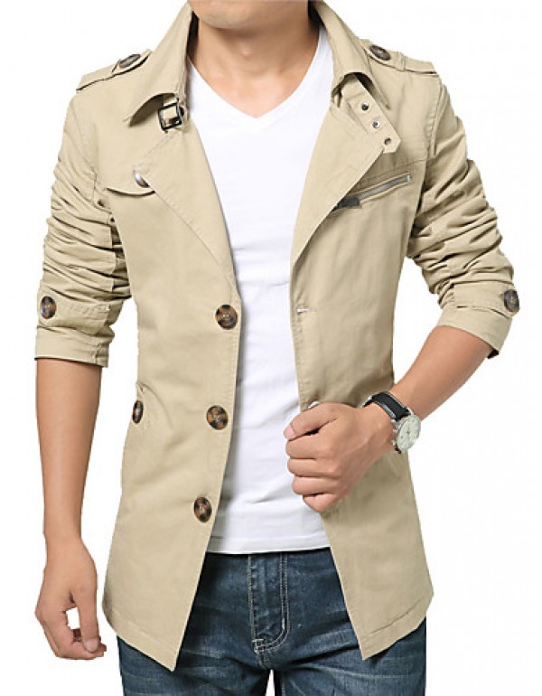 Men's new winter men jackets windbreaker pure color coat blazer HXTX-5793