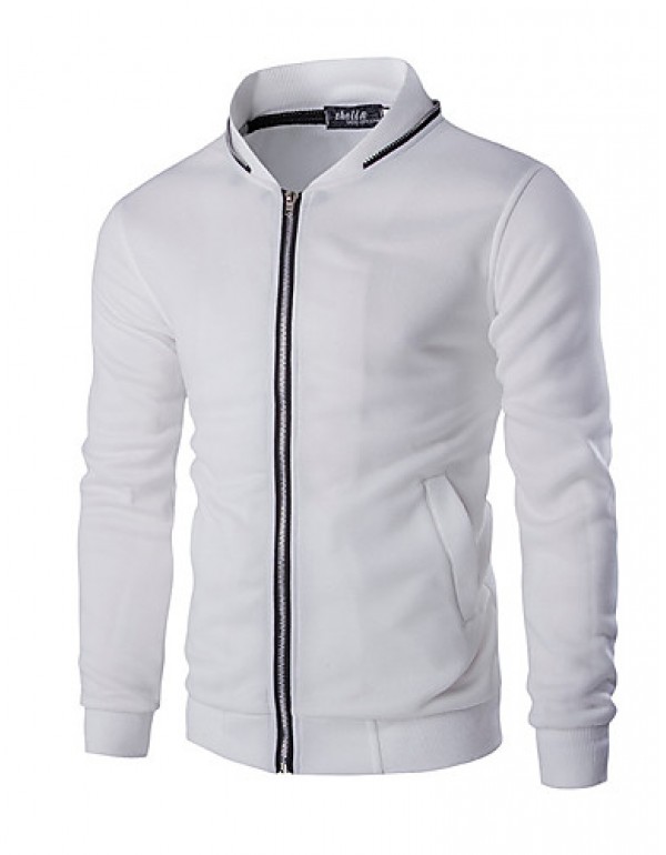 Men's Solid Casual / Sport Hoodie & Sweatshirt...