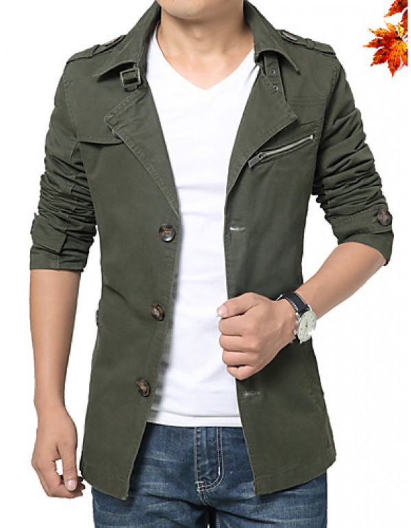 Men's new winter men jackets windbreaker pure color coat blazer HXTX-5793