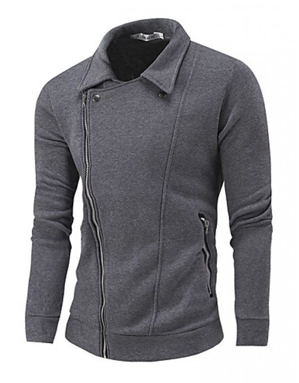 Men's Casual/Daily Active Regular HoodiesSolid/ / Polyester Spring / Fall Hot Sale Fashion High Quality