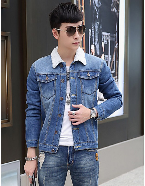 Autumn/man/long/denim/jacket/coat/new/fashionSLS-NZ-JK31810