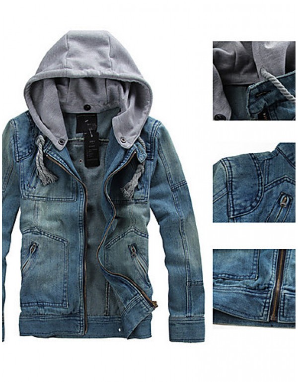 Man Fashion Detachable Denim Jacket Men Sportswear Outdoors Casual Jackets Jeans Jacket Men Plus Size SOUH7