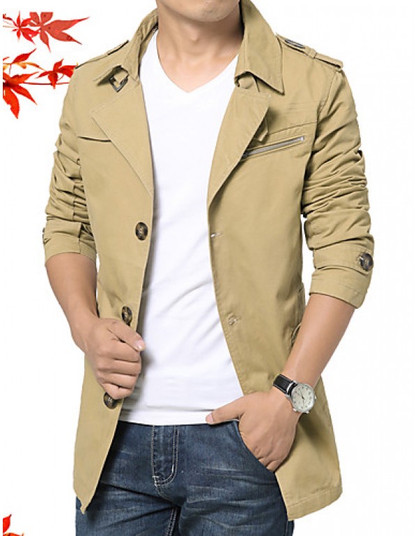 Men's new winter men jackets windbreaker pure color coat blazer HXTX-5793