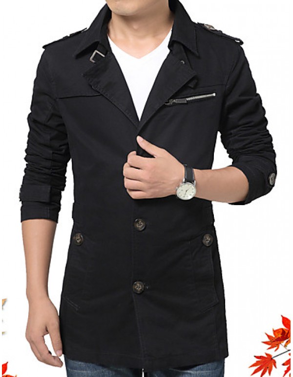 Men's new winter men jackets windbreaker pure color coat blazer HXTX-5793