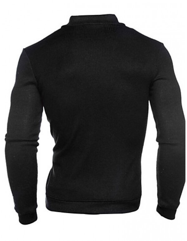 Men's Long Sleeve Hoodie & Sweatshirt,Cotton Color Block